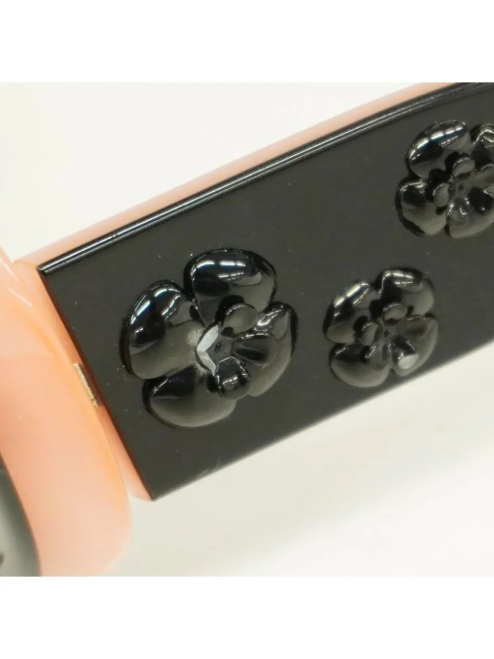 Chanel Sunglasses Camellia Acetate Black Pink Silver Eyewear - Picture 5 of 8